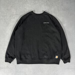 Carhartt Loose Fit Sweatshirt Black Crewneck Patch Logo XL - Size: XL